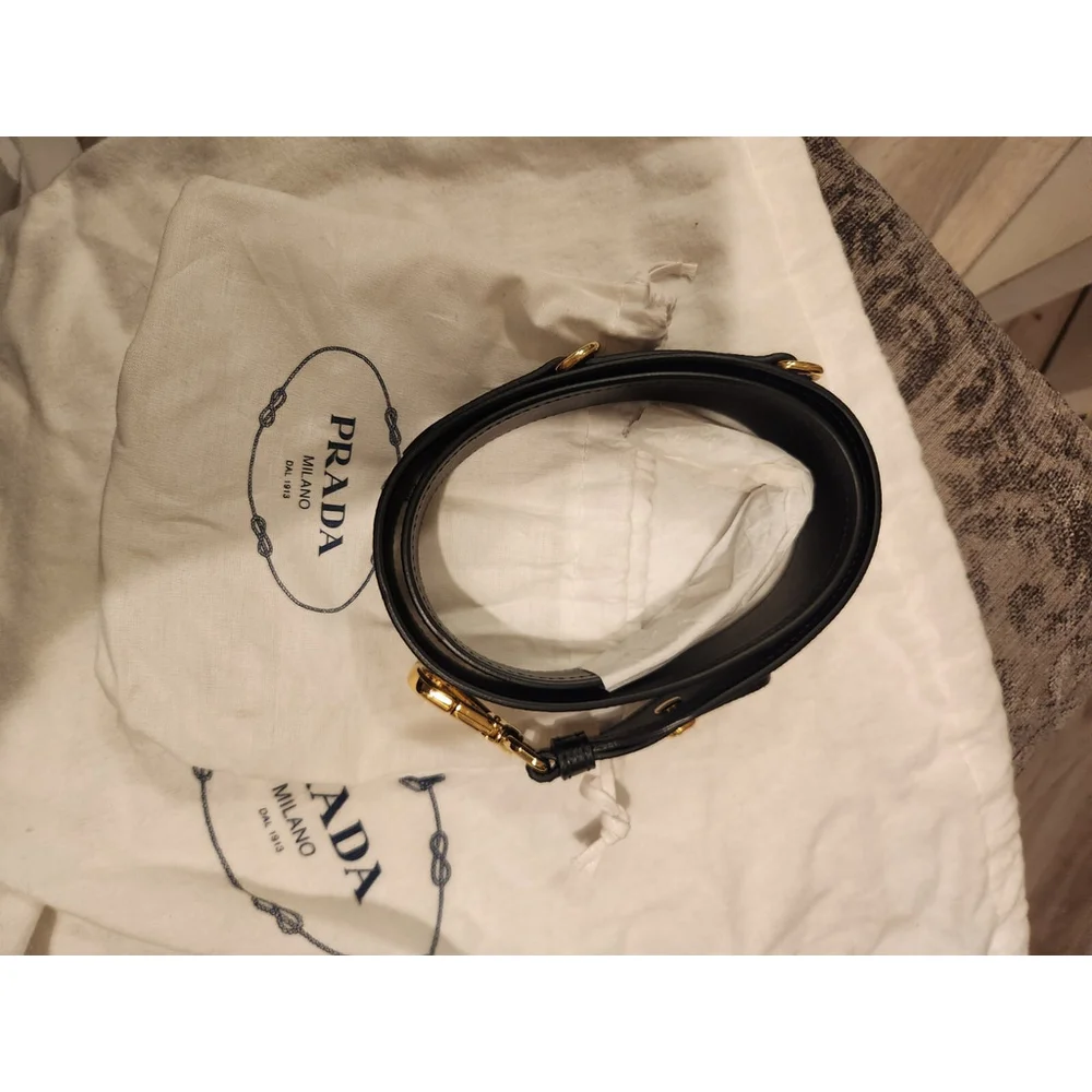 Prada Saffiano Black Monochrome Tote W/ Shoulder Strap - Excellent Condition